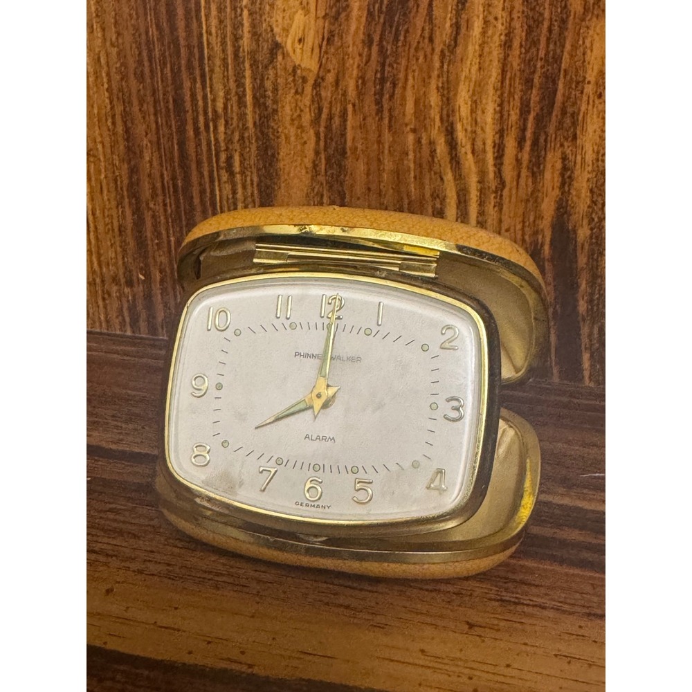 Vintage 1963 Phinney-Walker NRHA Montreal Travel Alarm Clock Germany Untested